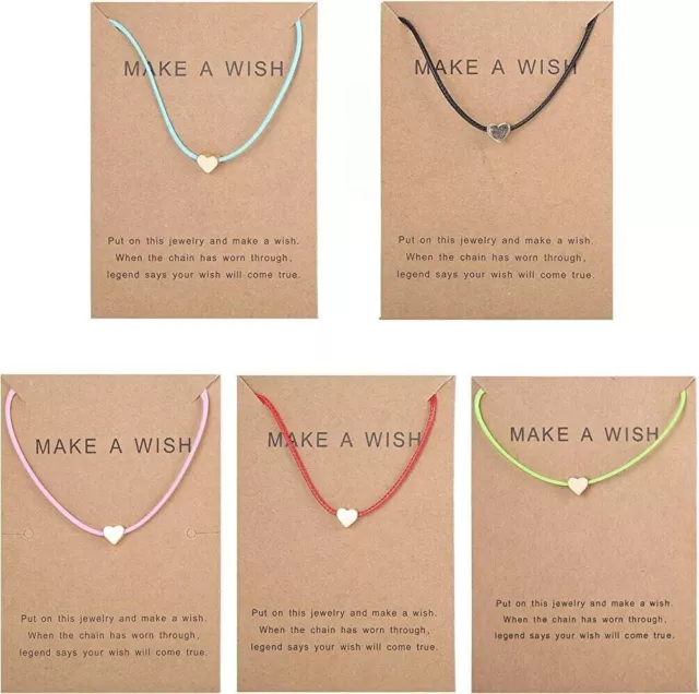 1-100 Make A Wish Star Heart Charm Jewellery Bracelet Friendship Xmas Birthday