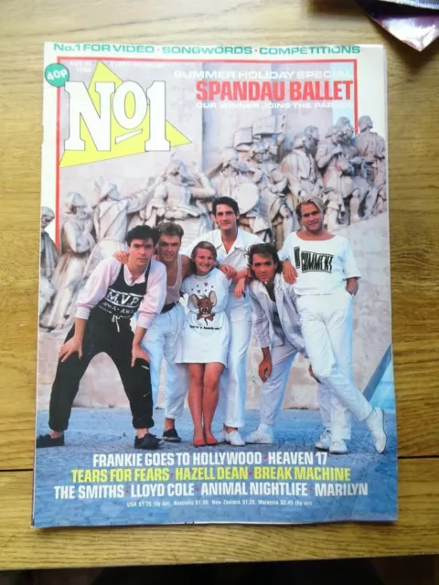 No 1 Magazine Aug 25th 1984 Spandau Ballet Paul Rutherford Break Machine Marilyn