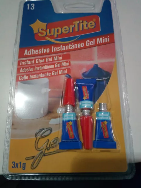 Pegamento en gel 3 unds x 1 gramo instantaneo super glue loctite marca supertite