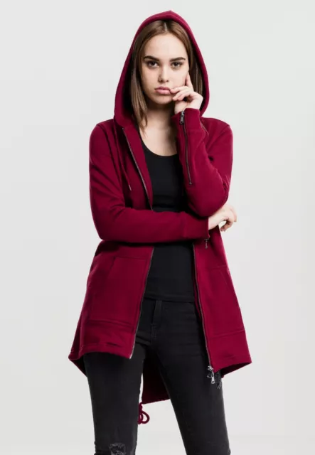 URBAN CLASSICS Giacca Parka in felpa donna leggero Burgundy