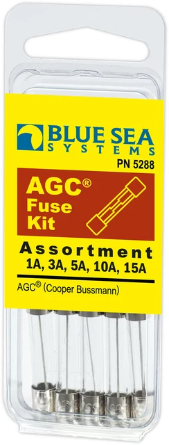 Kit de fusibles Blue Sea - 5288-BSS AGC 5 piezas (1EA)