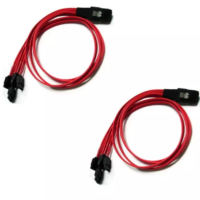 2X miniSAS SFF-8087 MINI SAS TO 4 SATA Data Cable For SAS RAID Card LSI 9211-8i