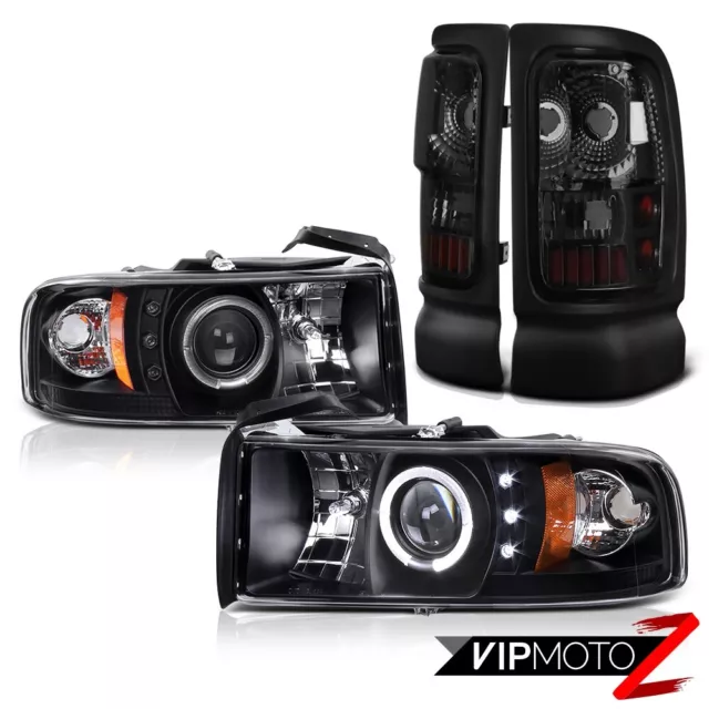 "Mineral Grey" LED Tail Lamps DRL Projector Head Lights Combo Set 1994-2001 Ram