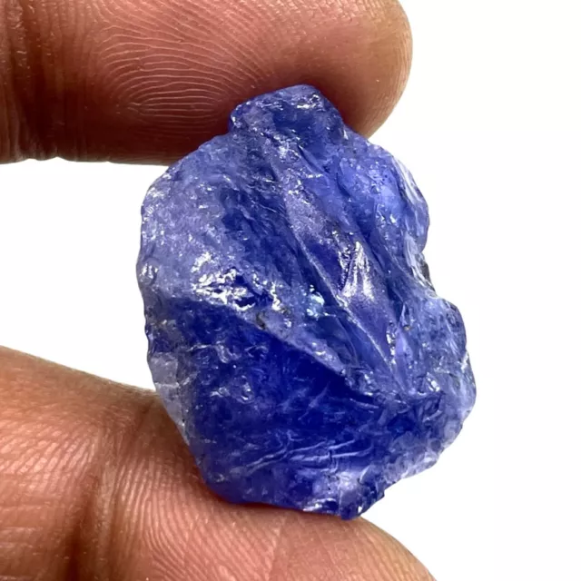 46.00 Cts Natural Tanzanite Rough Vibrant Blue Certified Stunning Loose Gemstone