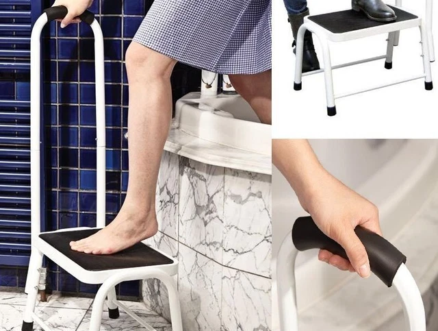 Non Slip Safety Step Stool Bath Kitchen Mobility Aid Handrail Platform Support