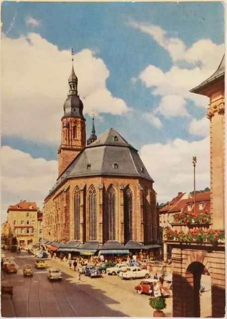 Church of Holy Ghost Heidelberg Heiliggeiftkirche am Markt Postcard Germany