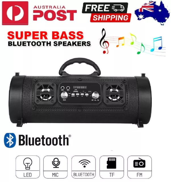Wireless Bluetooth Portable Speakers Subwoofer Stereo Bass USB TF Radio Outdoor