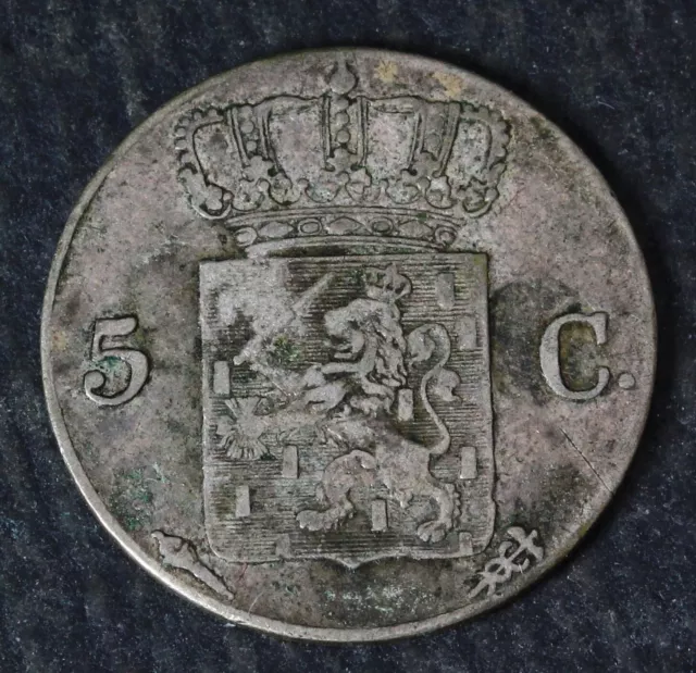 NETHERLANDS 5 Cents 1822 - Silver 0.569 - William I. - VF- - 1688