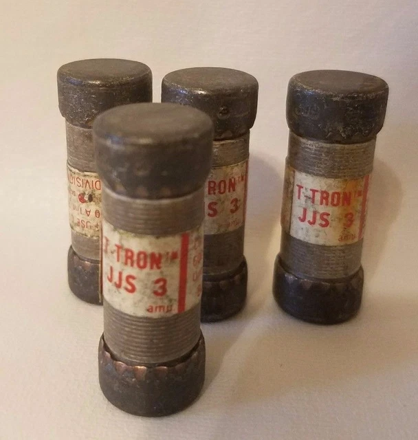 Lot De 4 Buss Cooper Bussmann JJS3 JJS-3 3A 3Am P T-Tron Fusibles