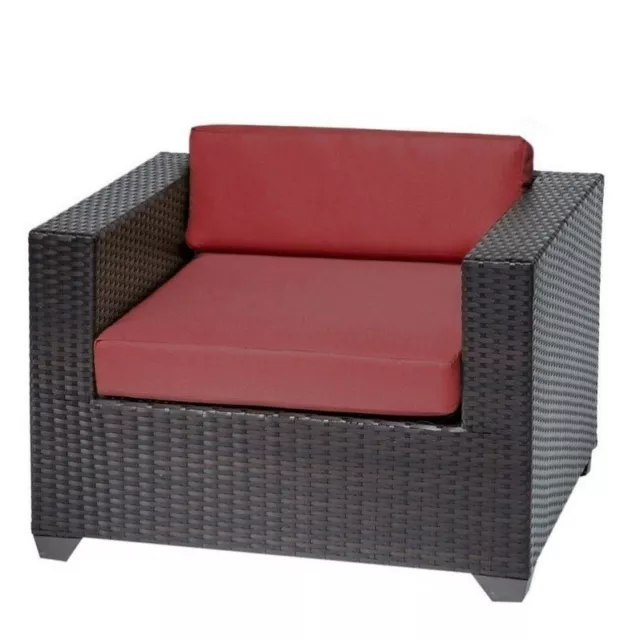 TKC Belle Outdoor Wicker Club Chair in Terracotta