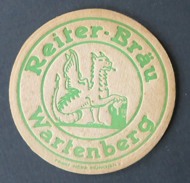 Sous-bock bière REITER BRAU WARTENBERG Herb beermat Bierdeckel 24