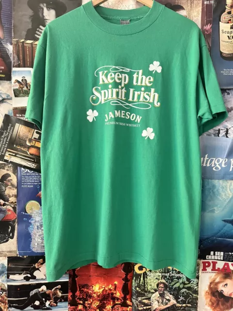 Vintage Irish Spirit Jameson Whiskey Single Stitch Shirt XL US 90s Alcohol Promo