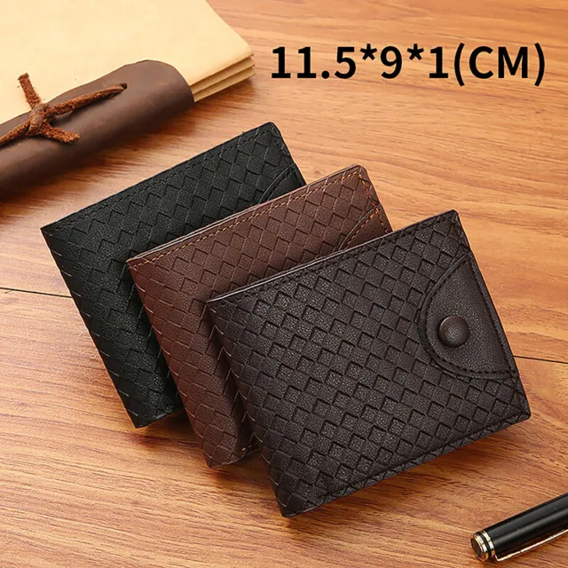 New Men Wallet Vintage Fashion Casual Trend Woven Capacity Wallet Male Purse