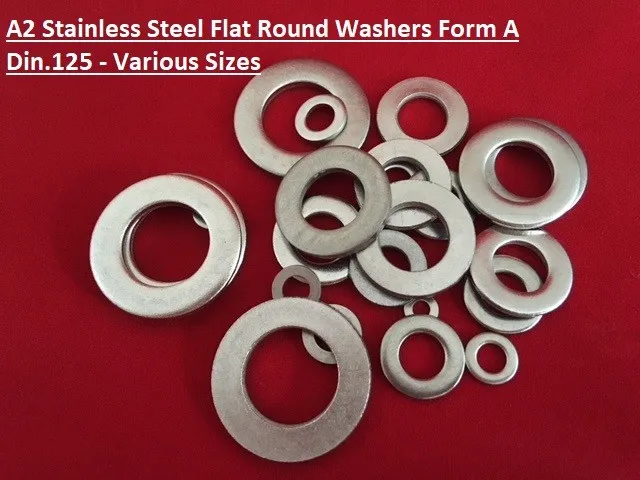 STAINLESS STEEL FLAT WASHERS FORM A THICK A2 for Bolts Screws M6 M8 M10 M12 M16