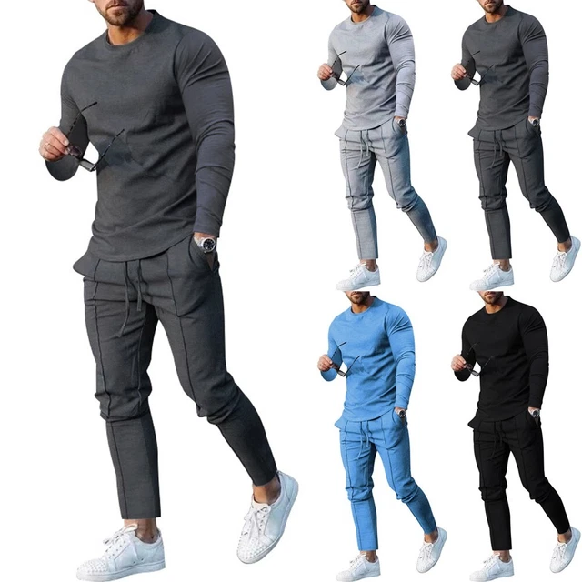 Nuovo da Uomo Tuta Set Felpa Top E Pantaloni Tuta Palestra SPORTS Abbigliamento
