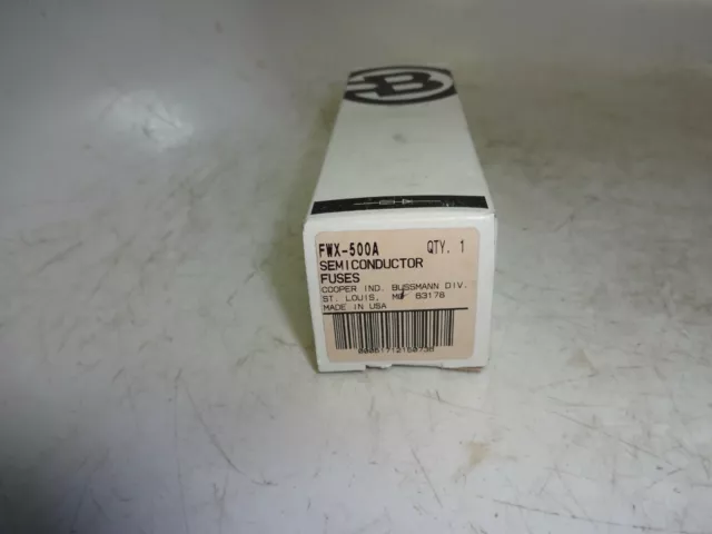 FWX-500A Cooper Bussmann 500 Amp 250 Volt Semiconductor Fuse New