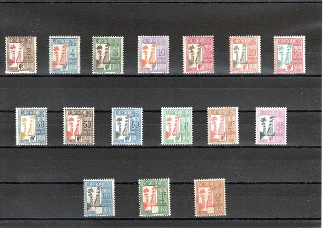Timbre Guadeloupe France Colonie 1924/1944 Taxe N°25/40 Neuf** Mnh