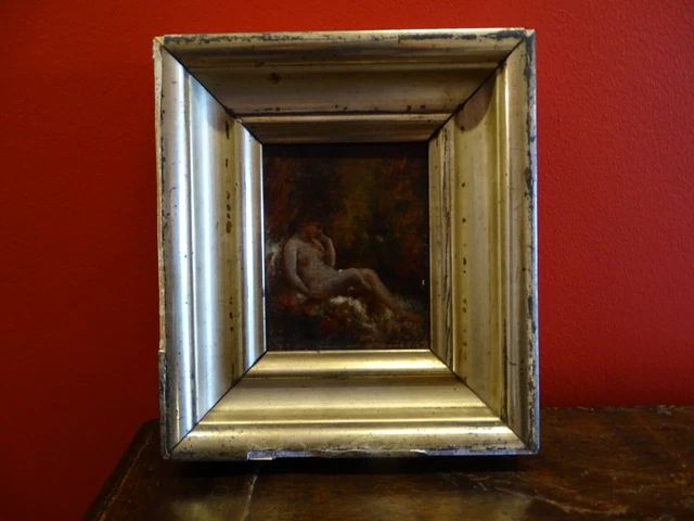 DLG Jean Jacques Henner Nu Féminin, Alanguie, Tableau Ancien Huile Panneau XIX