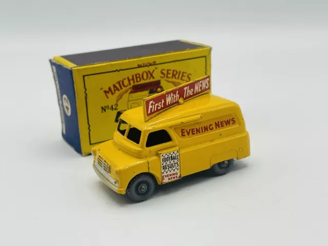 MATCHBOX LESNEY MOKO 42a Bedford Evening News Van 1957 GPW BOXED ORIGINAL