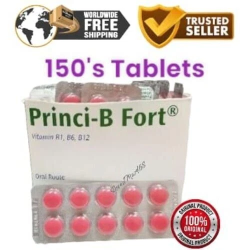 Princi-B Fort Vitamin B1, B6, B12 150's Tablets Health + FREE SHIPPING