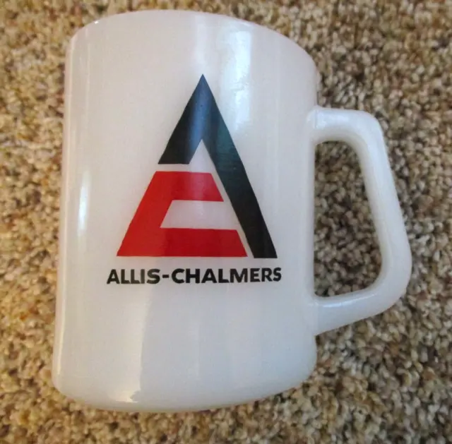 Nos Vintage Allis-Chalmers Federal Glass Advertising Mug ~ Excellent Display