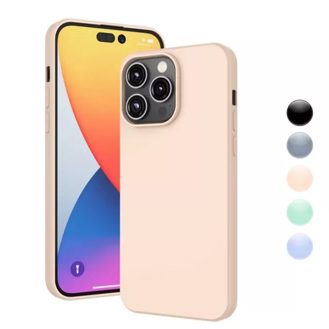 Funda Para De Iphone 14 Pro Max Case Cover protector Teléfono Mate pink