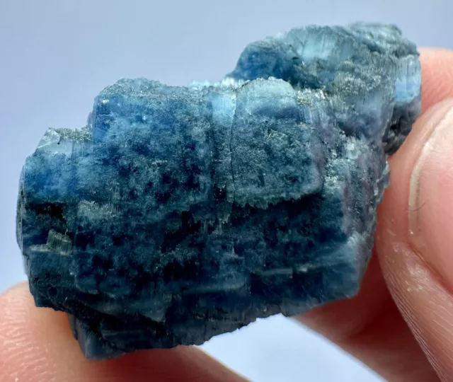 60 Carat Ultra Rare Blue Vorobyevite Beryl Huge Crystals From @Afg 3