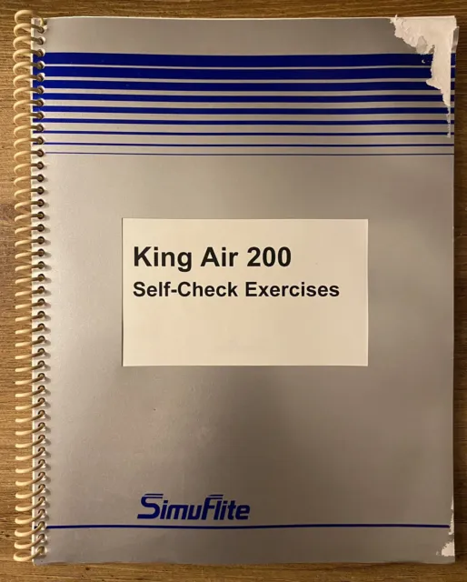 Simuflite King Air 200 Self Check Exercises Book Manual September 2000