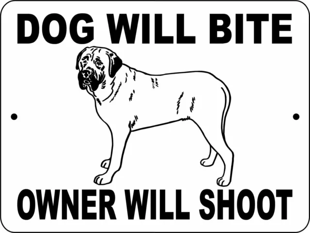 0568 Mastiff, Bull Mastiff, English Mastiff 9"x12" Aluminum Sign