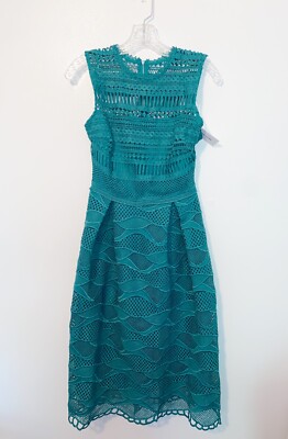 Liza Luxe Lacey Green Dress Size XS