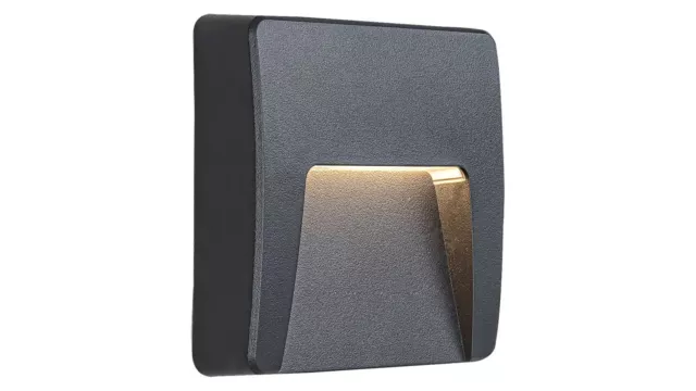 LED Lumière Extérieure Mur Pooran Anthracite Largeur: 12cm IP65 3W Moderne Lampe