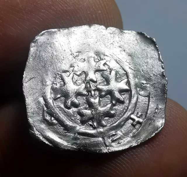 SCARCE European Medieval Silver Friesacher Pfennig Coin 1147-1246 AD LOT35