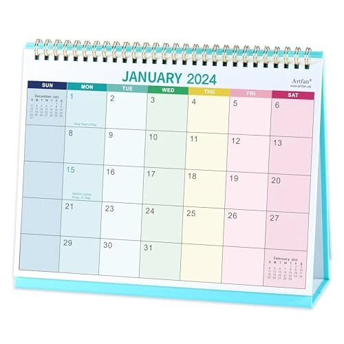 DESK CALENDAR 2024 JAN 2024 DEC 2024, Standing Flip Desktop