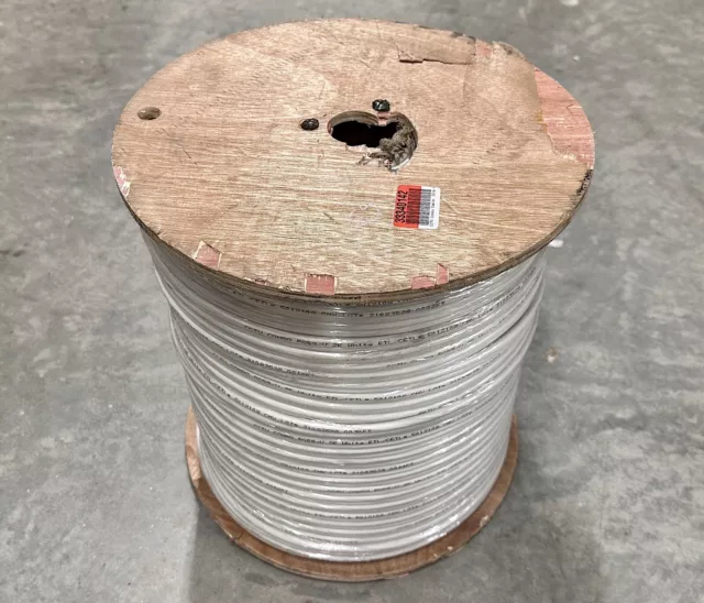 Cctv Combo 2E White, 1000Ft Rg59/U Coaxial Cable Wire Spool Etl/Cetl 5012108