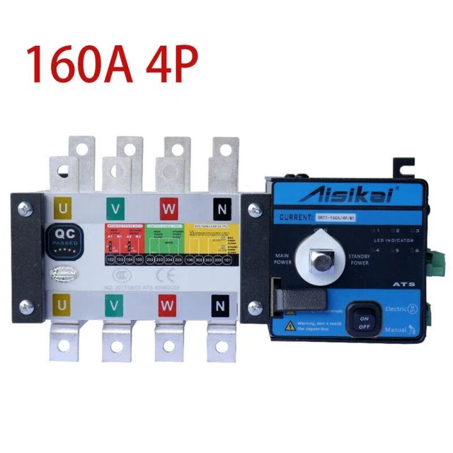 4P 160A ATS dual power Automatic Transfer Switch diesel generator parts