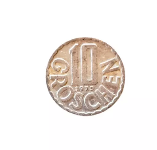 Austria 10 Groschen Aluminum Coin 1975