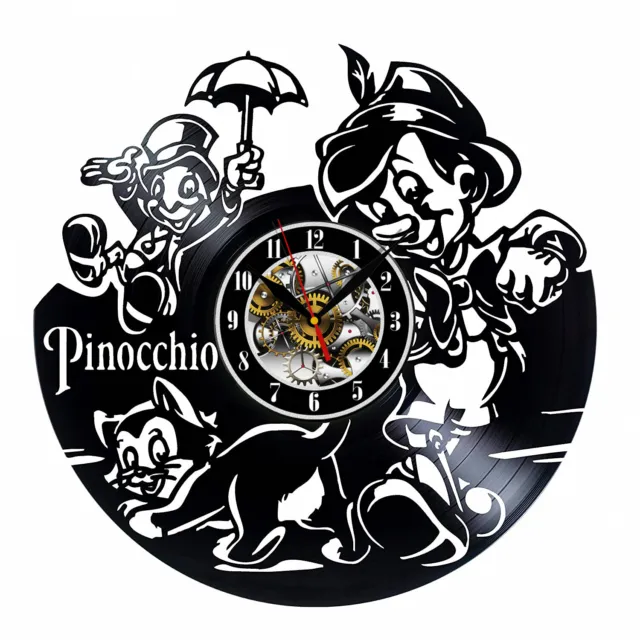 Pinocchio Vinyl Wall Clock Records Home Decor Art Gift Birthday Holiday