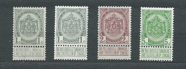 BELGIQUE - 1907 YT 81 à 83 - TIMBRES NEUFS** MNH LUXE
