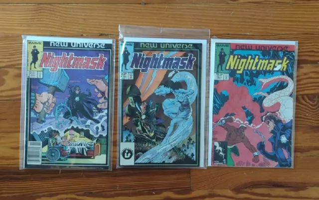 Nightmask Lot of 3 1, 11, 12 Marvel Comics VF+ 1st Print Comic Books 1986-1987
