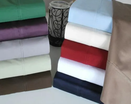 1000 TC Egyptian Cotton Deep Pocket Fitted Sheet+2 PC Pillow Case Cal King Size