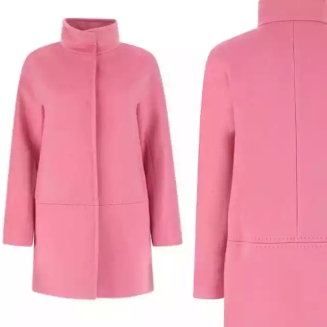 Max Mara Wool Monolo Coat  Pink Size 0