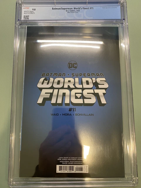 Batman Superman World's Finest #11 Jack White Variant. CGC 9.8. 1st Print DC HTF 2