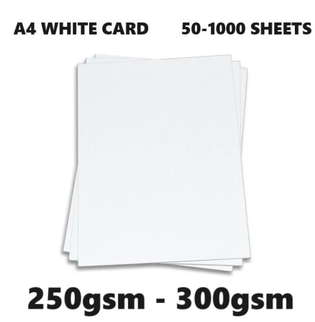 A4 White Card 250gsm-300gsm Thick Printer Copier Paper Cardboard 50-1000 Sheets