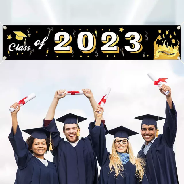 Graduation Banner Anti Fade For High School Easy To Hang With Alphabet Stickers