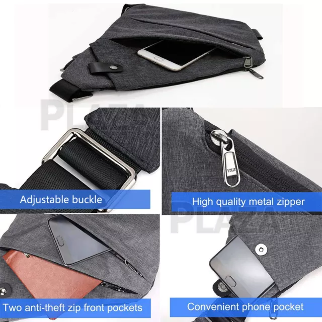 Men Waterproof Shoulder Pocket Bag Crossbody Anti Theft Portable Travel Bags NEW 3