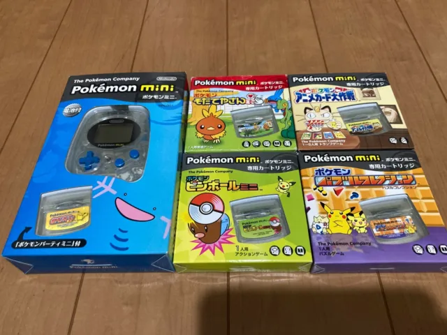 Pokemon mini Console with Box and Manual Pokemonmini & 5 Games RARE