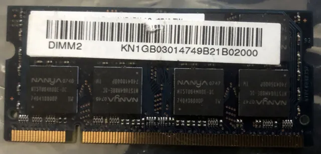 1GB NANYA DDR2 2Rx8 PC2-5300 667Mhz SODIMM Laptop Memory RAM SO-DIMM