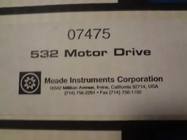 Meade 532 Electric Motor Drive NOS Product 07475