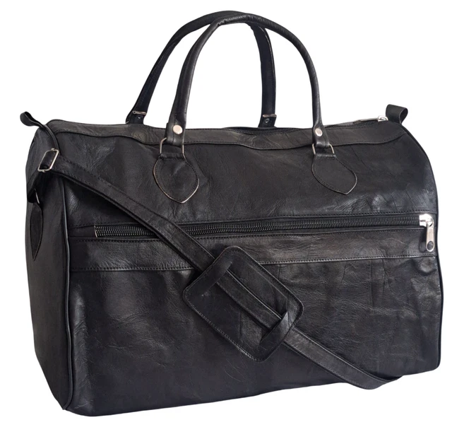 63.5cm Hommes Cuir Voyage Bagages Gym Weekend Poignée