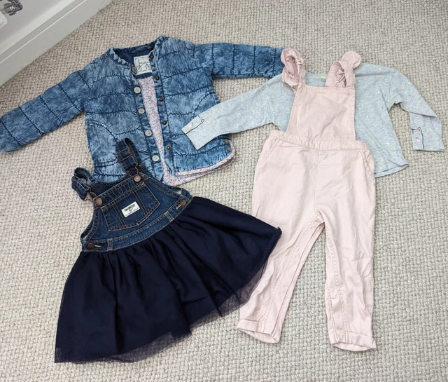 Baby Girl Designer Next Set Tutu Jacket Denim Bundle Outfit Size 12-18 m